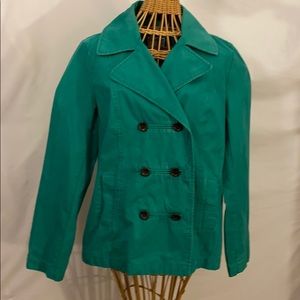 Old Navy double breasted coat green